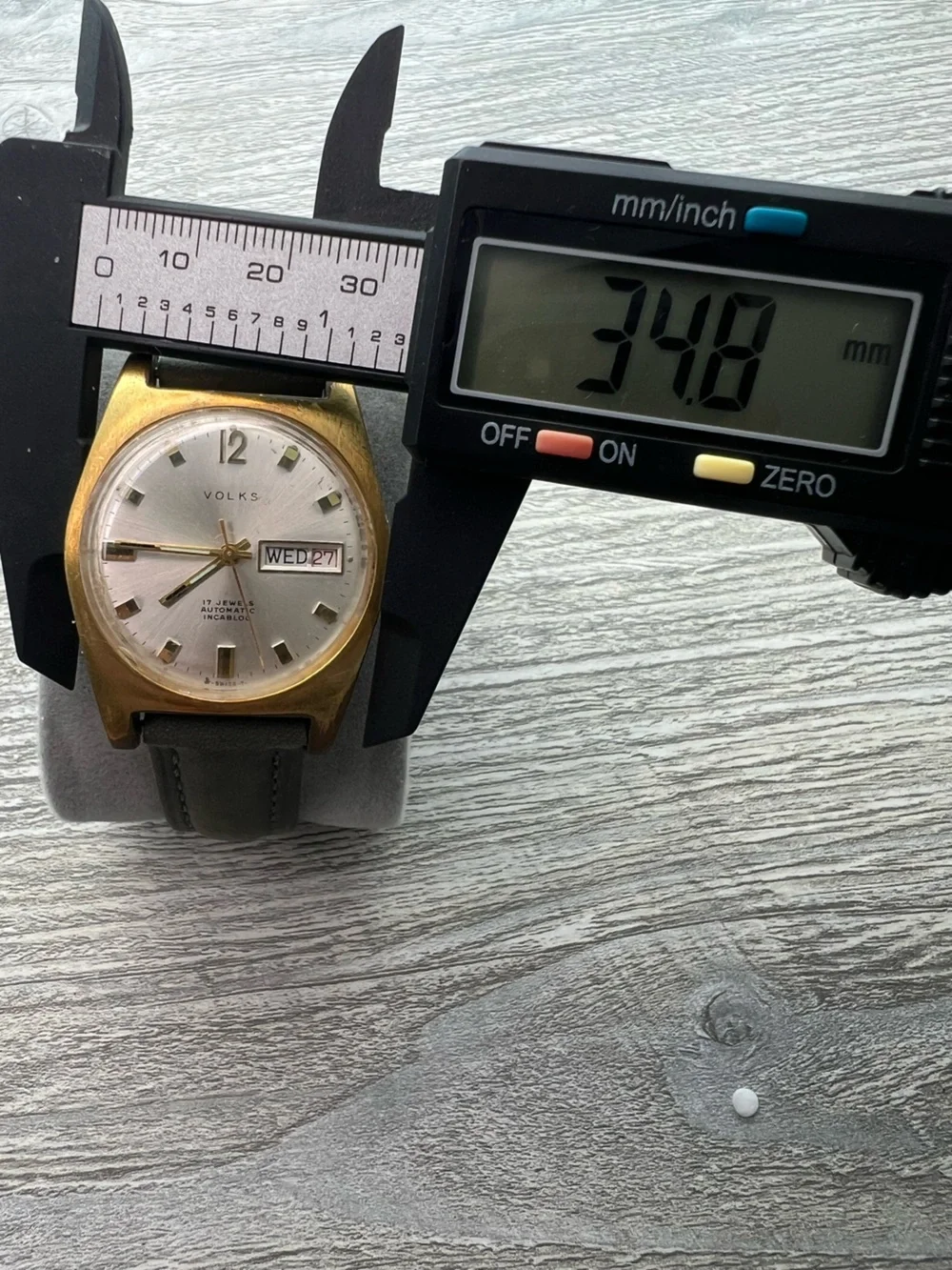 Volks Swiss Gold-Tone Automatic Watch with Day-Date